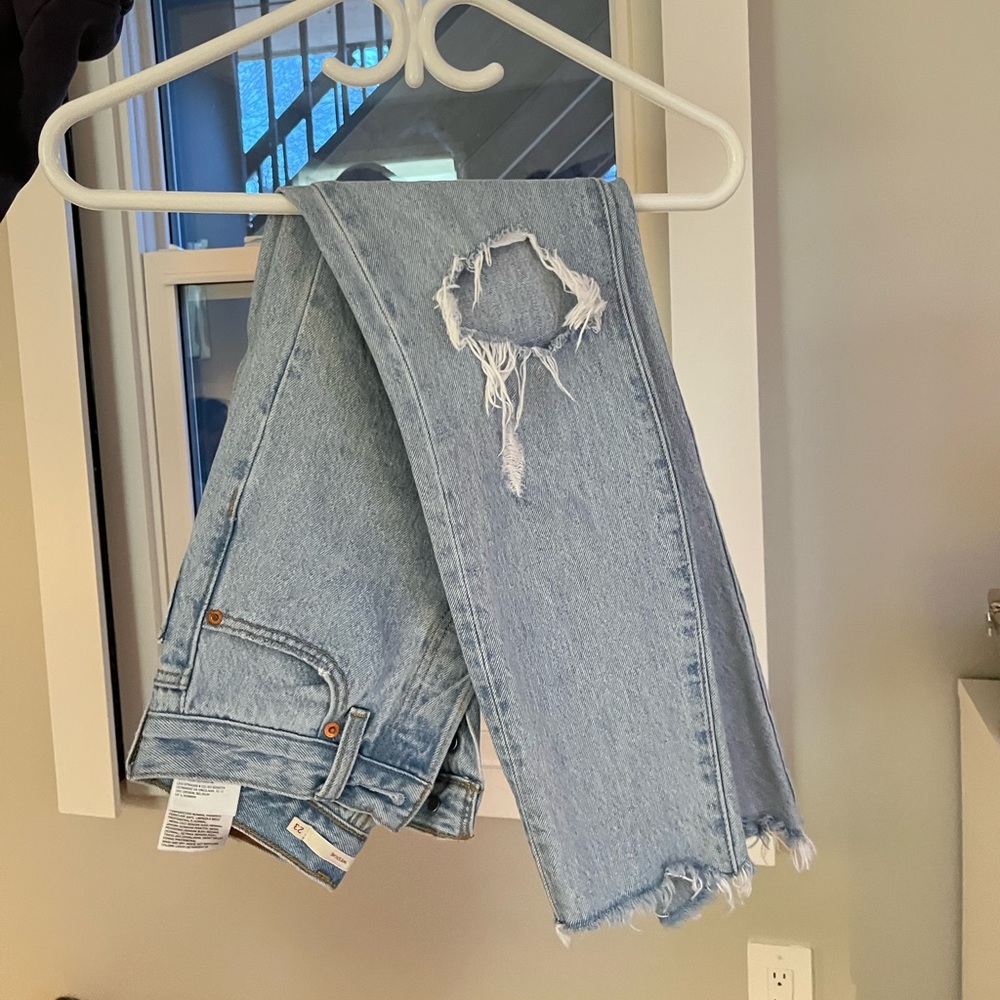 Levi’s ripped unfinished jeans